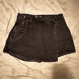 Zara Black Denim Skort